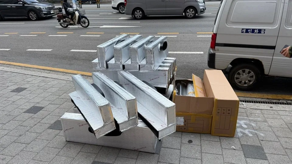 명동 상가공조시공 시공 중