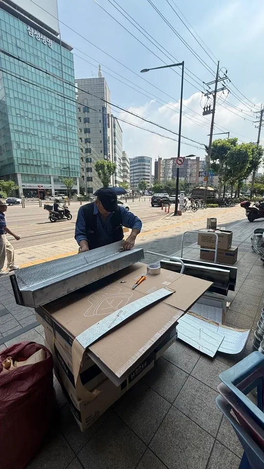 판교 상가공조시공 시공 중